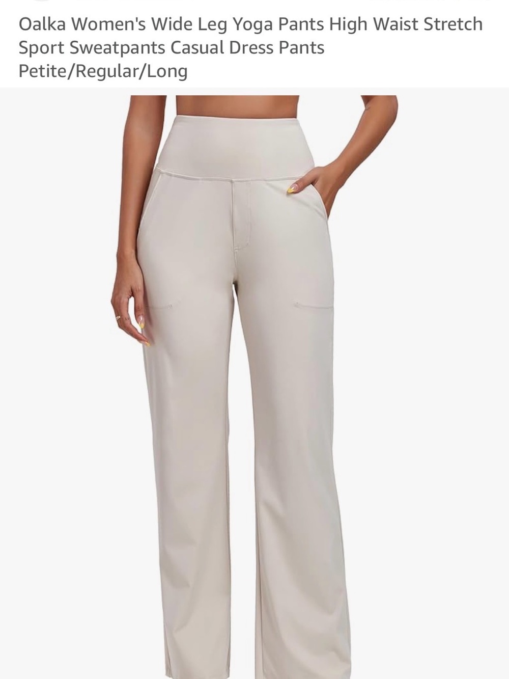 Wide Leg Yoga Pants in Sand - Women's Comfortable Stretch